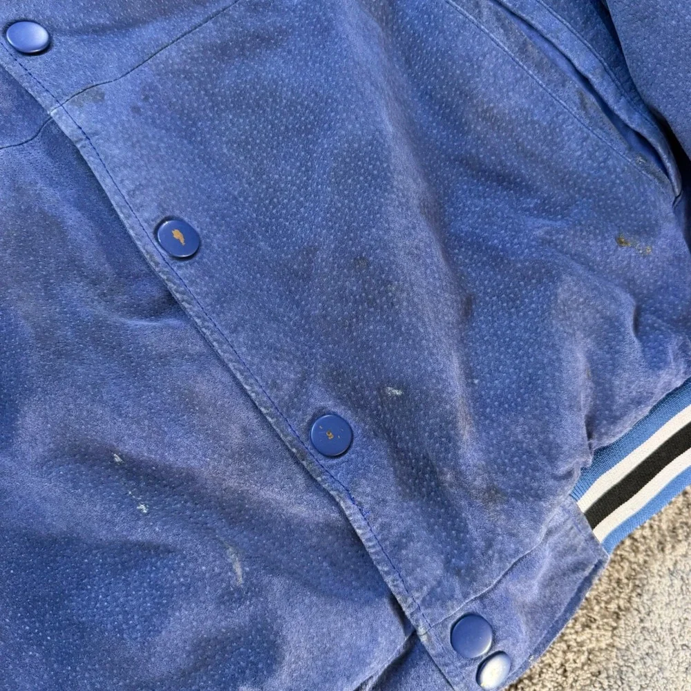 Vintage Spotlight Indianapolis Colts Blue Suede Leather Varsity Jacket Large